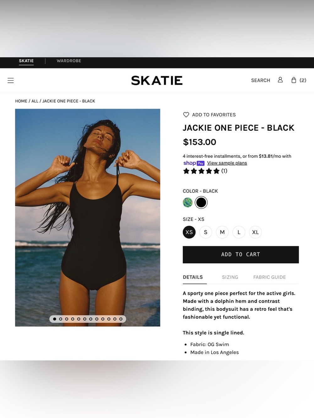 SKATIE -JACKIE ONE PIECE NWT